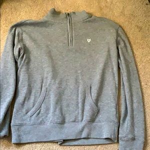 prince & fox cropped zip up sweatshirt